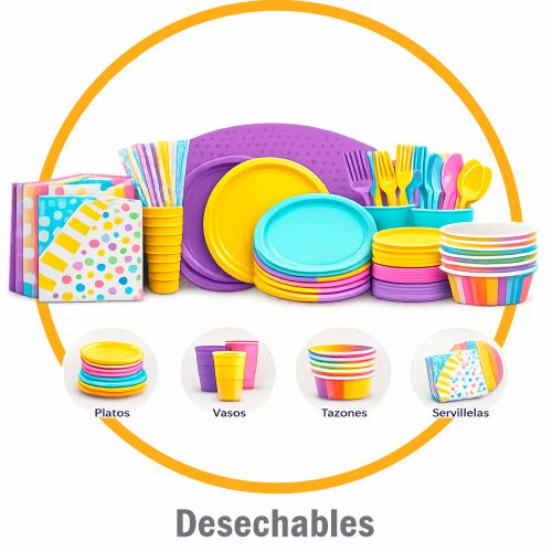 desechables para fiestas